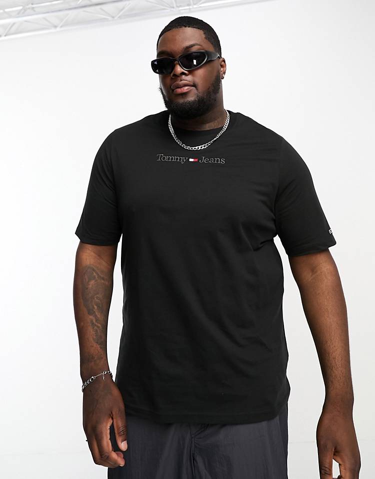Tommy Jeans Big & Tall t-shirt in black